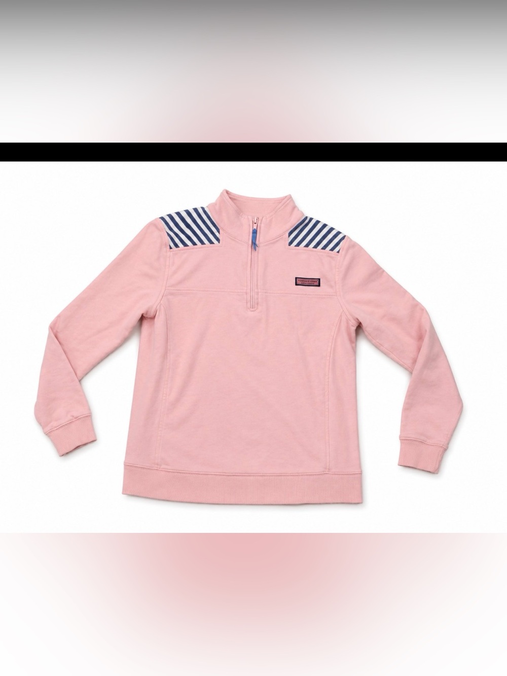 Vineyard Vines Girls Pink Quarter-Zip Pullover Size Small